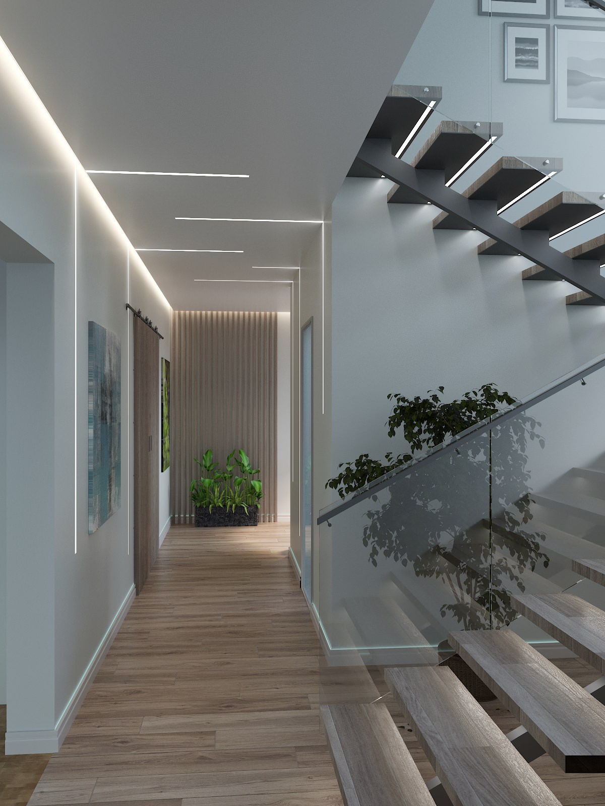 Дизайн интерьера двухэтажного жилого дома