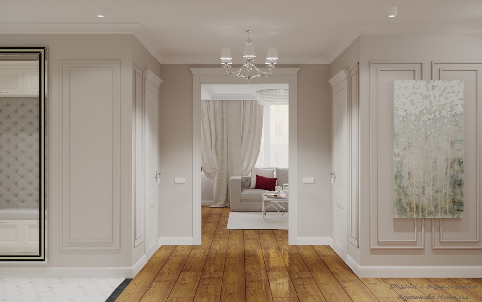 Дизайн-проект четырехкомнатной квартиры в жилом комплексе "Дом-Мегалит на Неве".