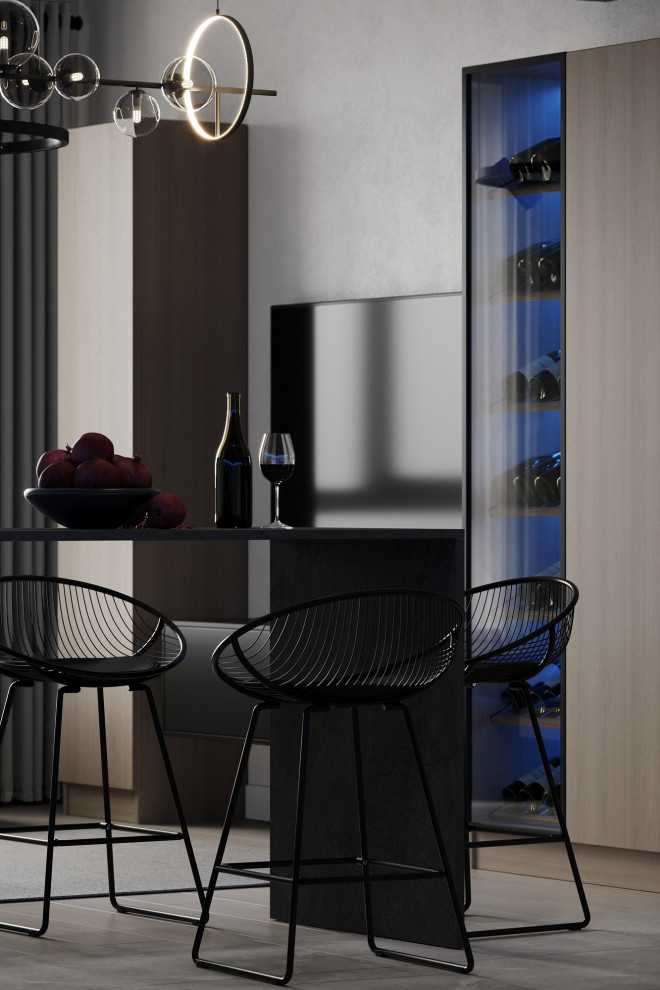 Дизайн кухни-гостиной