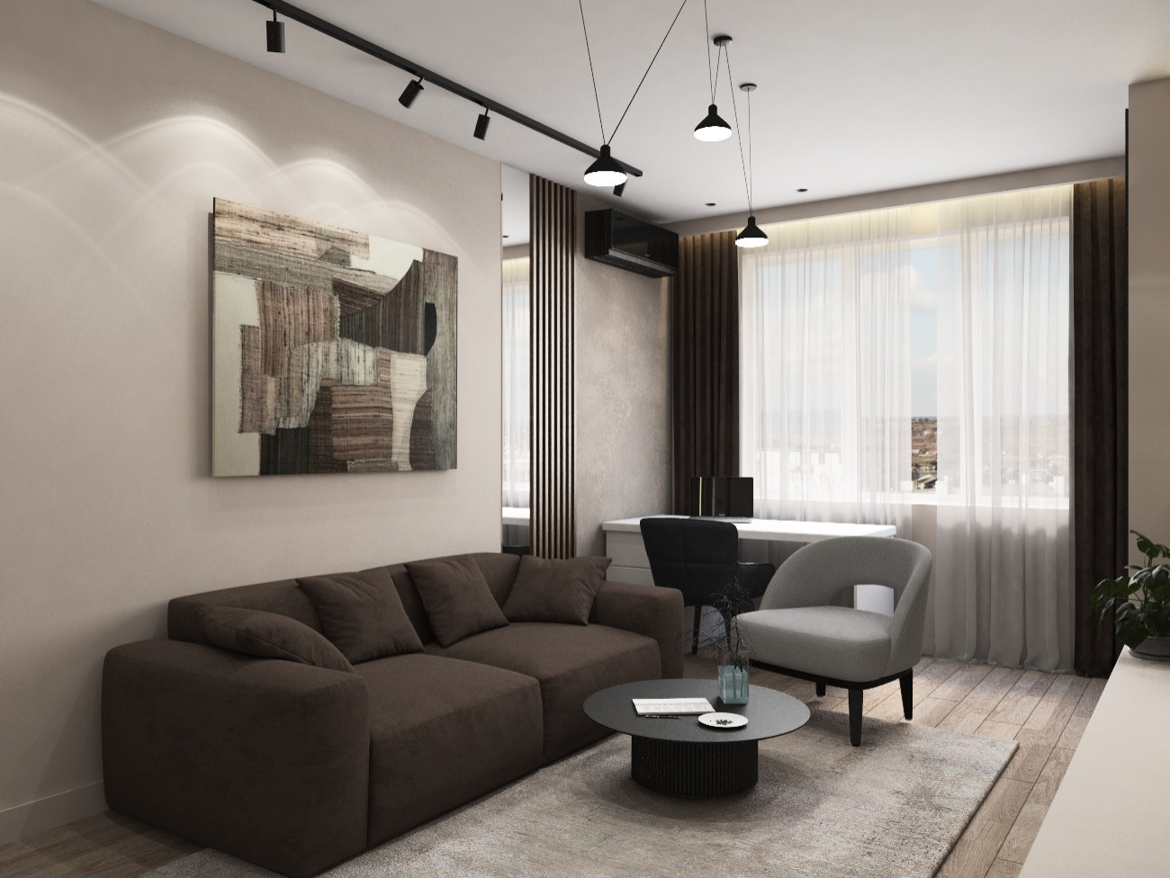 Квартира в Питере с черными акцентами