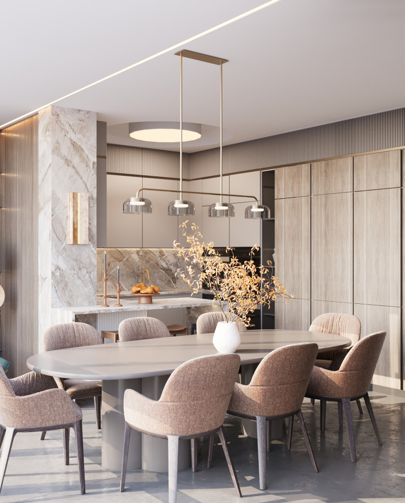 кухня гостинная мрамор