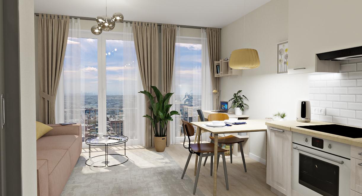 Обложка проекта: Квартира-студия для молодой семьи