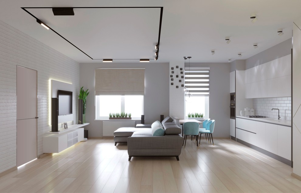 Кухня-гостиная.