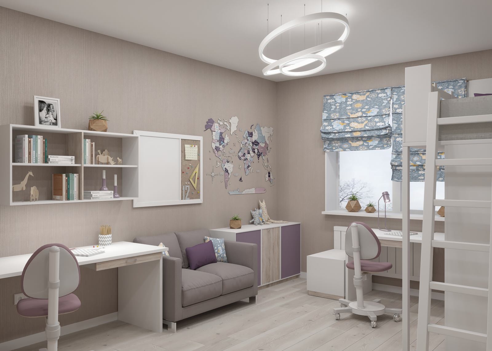 Детская для двух принцесс