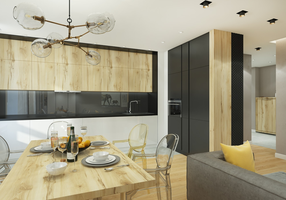 Кухня-Гостиная с камином