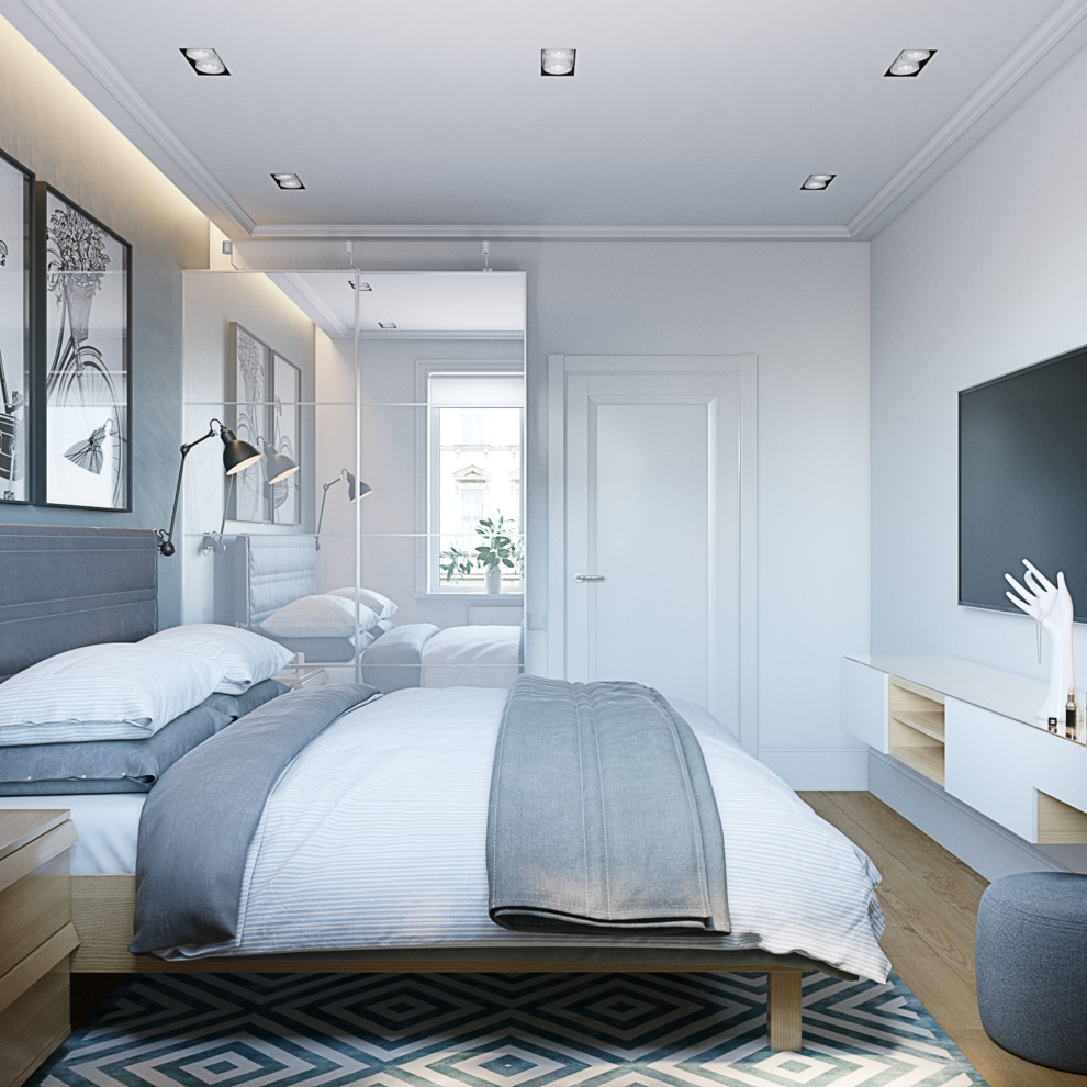 Обложка проекта: Спальня в скандинавском стиле. Город Ярославль.