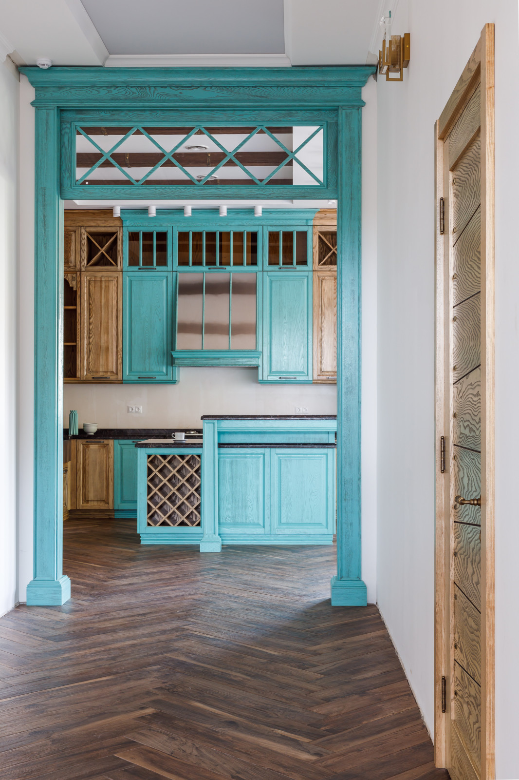 Кухня в бирюзовых оттенках