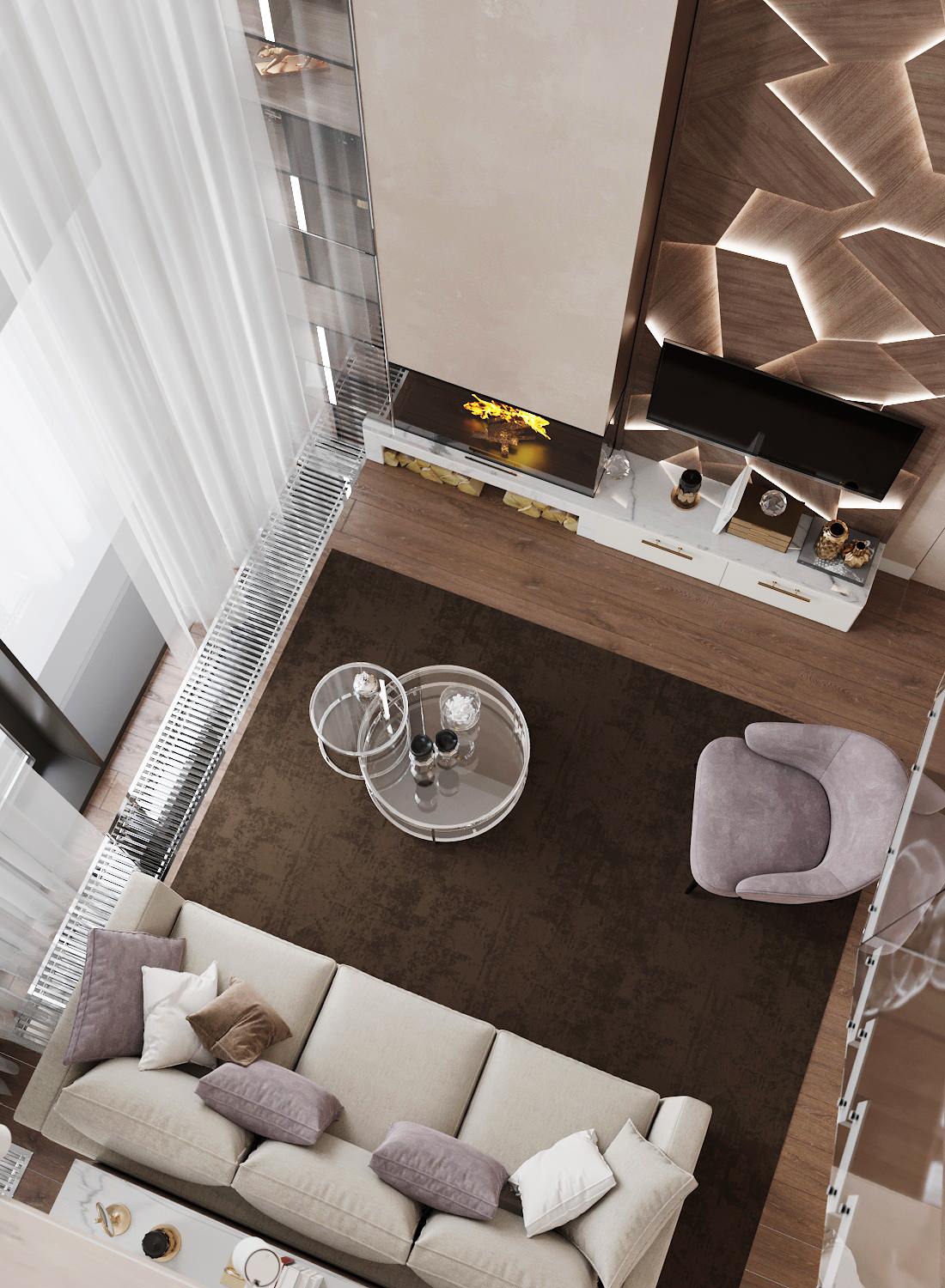 Современная двухуровневая квартира