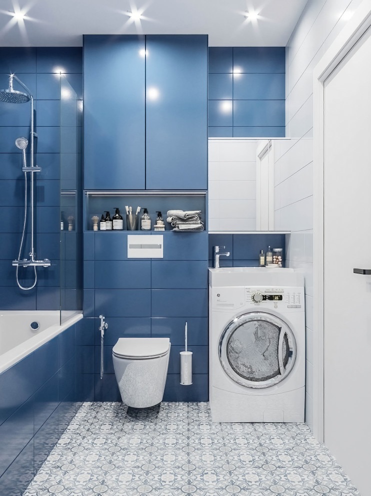 современные ванные душевые