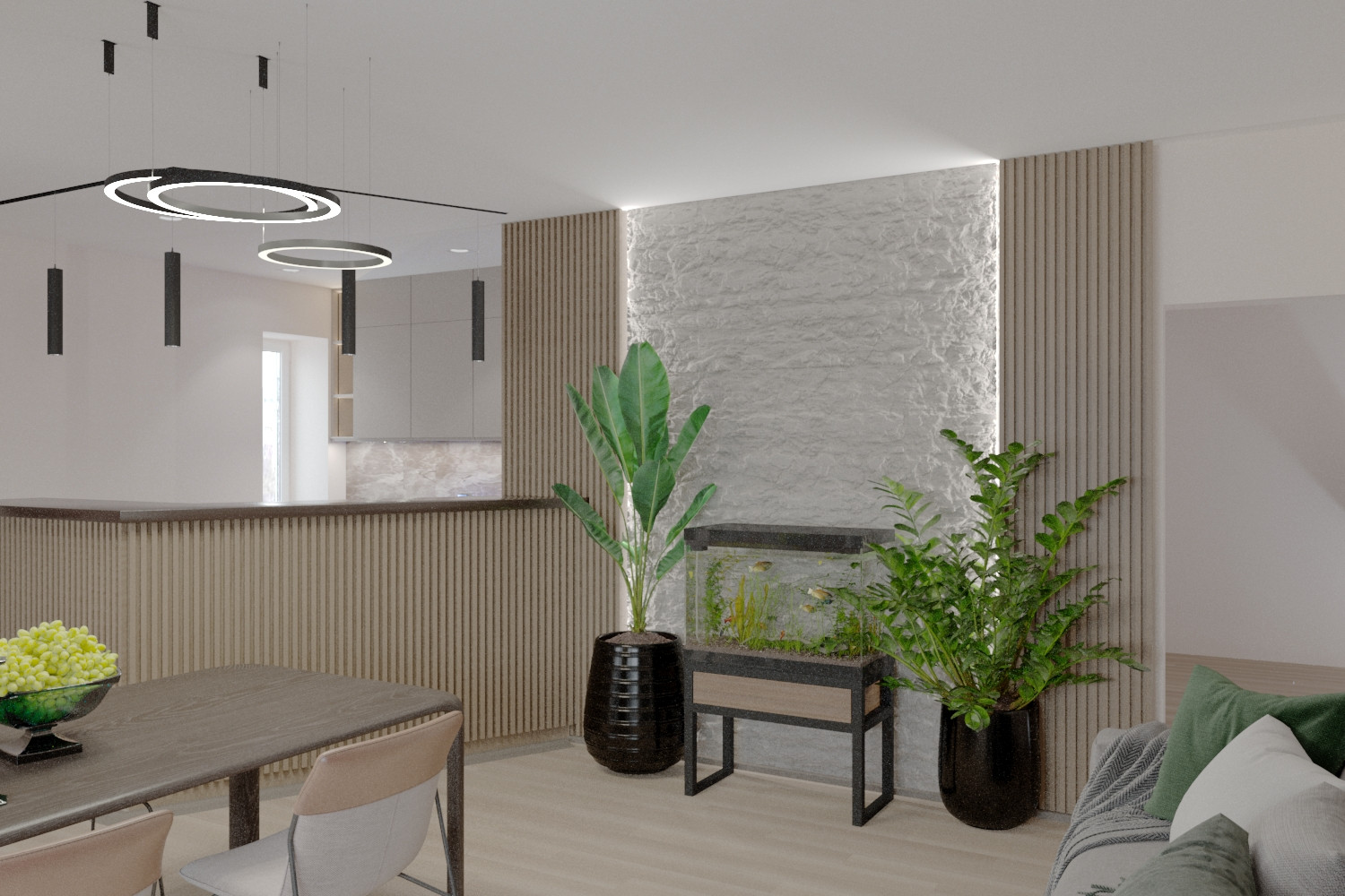 Обложка проекта: Кухня-гостиная: союз легкости и брутальности