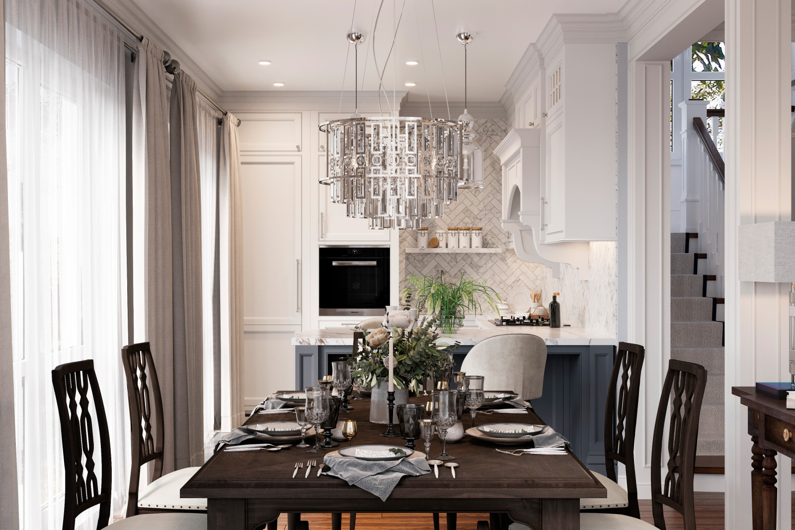 Загородный дом в американской классике для звездного клиента