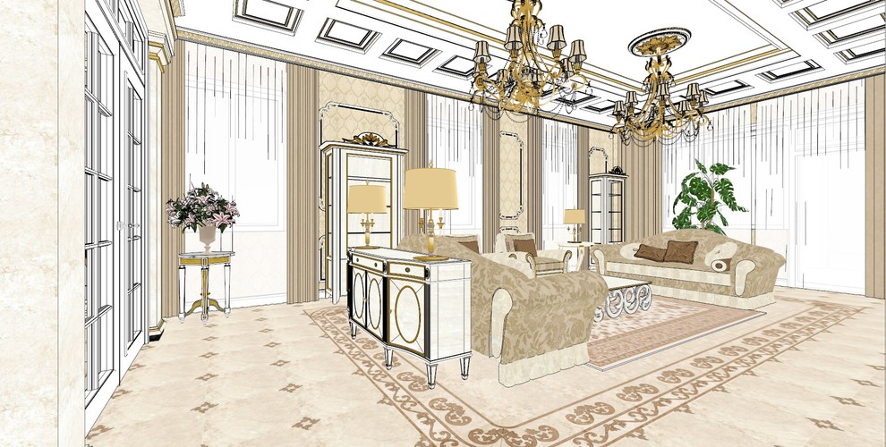 Эскизный дизайн-проект частного жилого дома