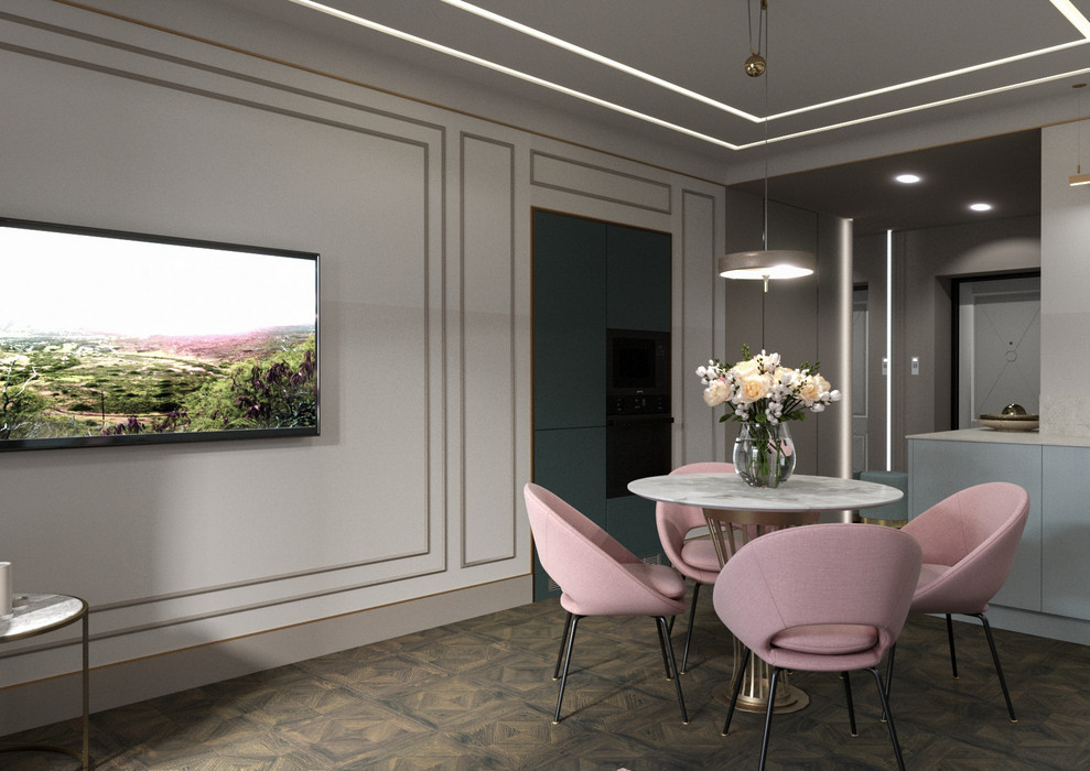 Волжский квартал (Кухня гостиная)