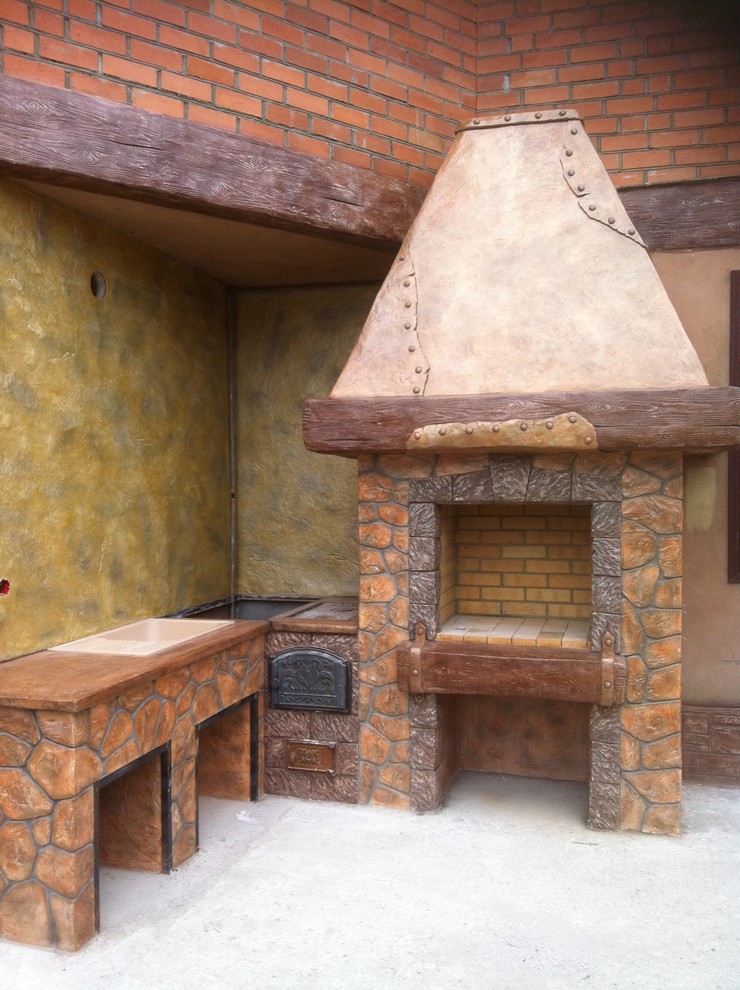 Обложка проекта: Отделка мангала штампованной штукатуркой