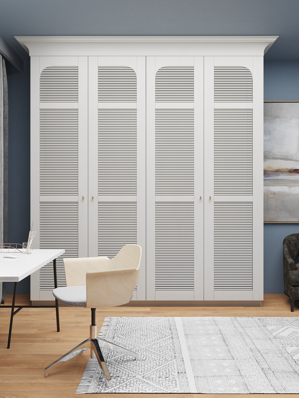 Обложка проекта: Шкаф с жалюзийными фасадами