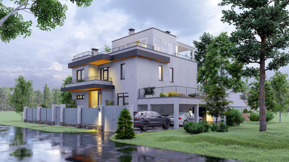 Современный загородный дом