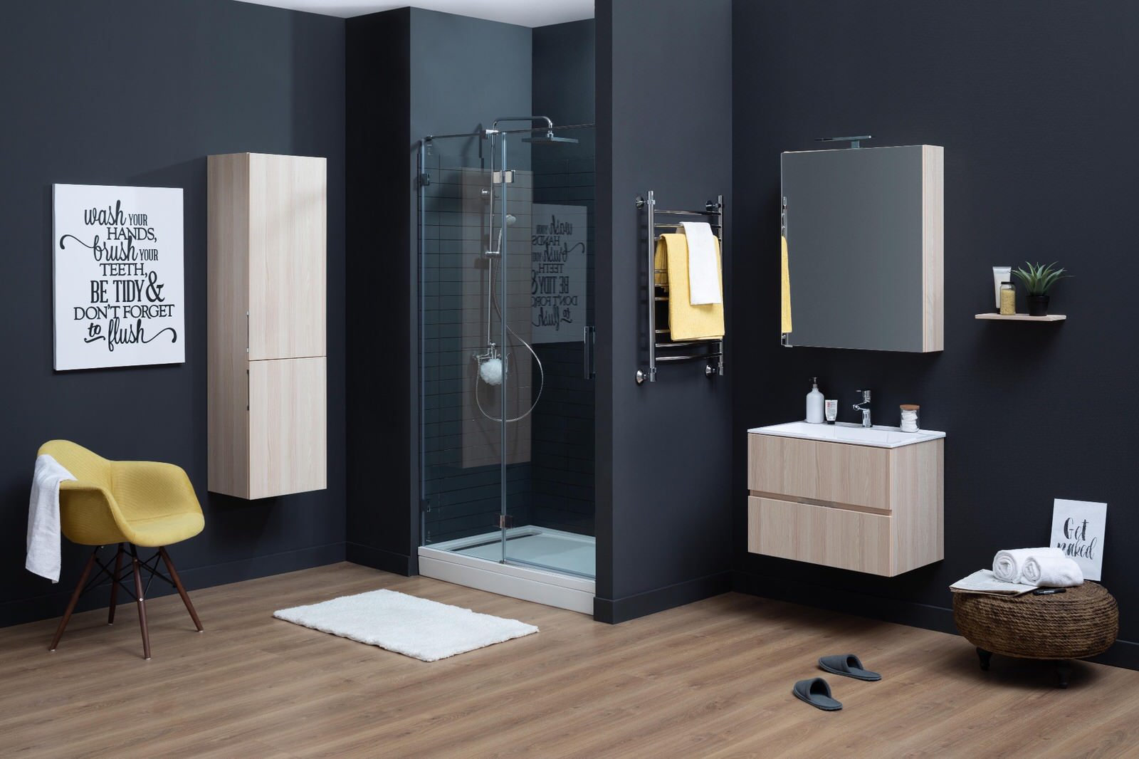 Обложка проекта: Дизайн ванной с перегородкой для душа