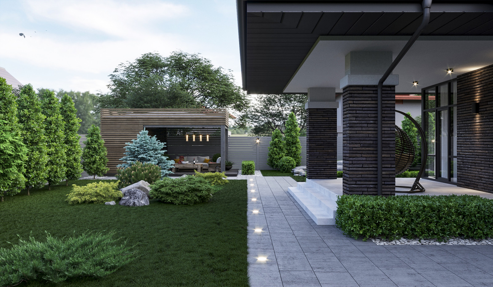 Проект дома в стиле прерий (Райта)