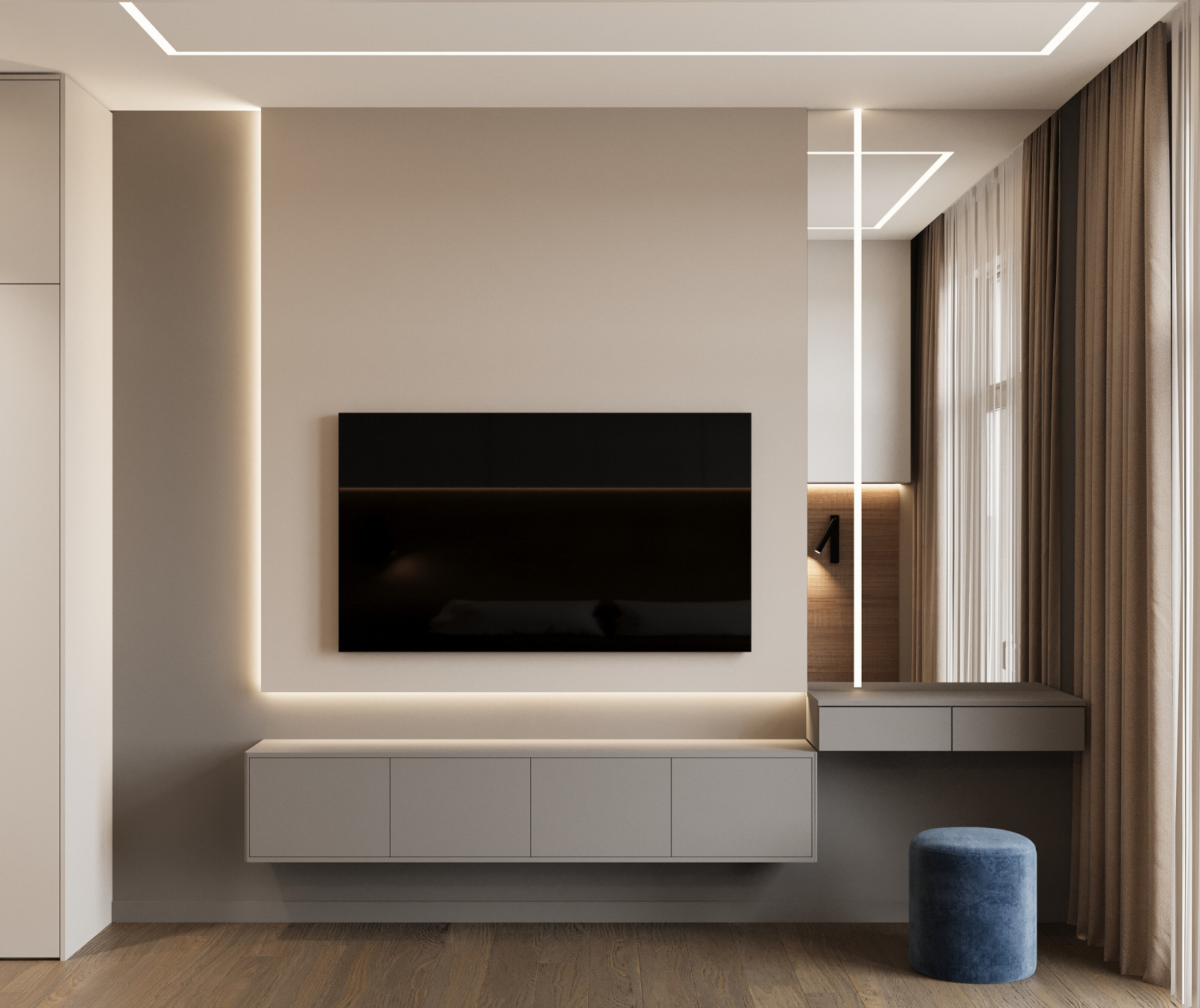 Дизайн 2-комнатной квартиры в ЖК Лермонтовский 54