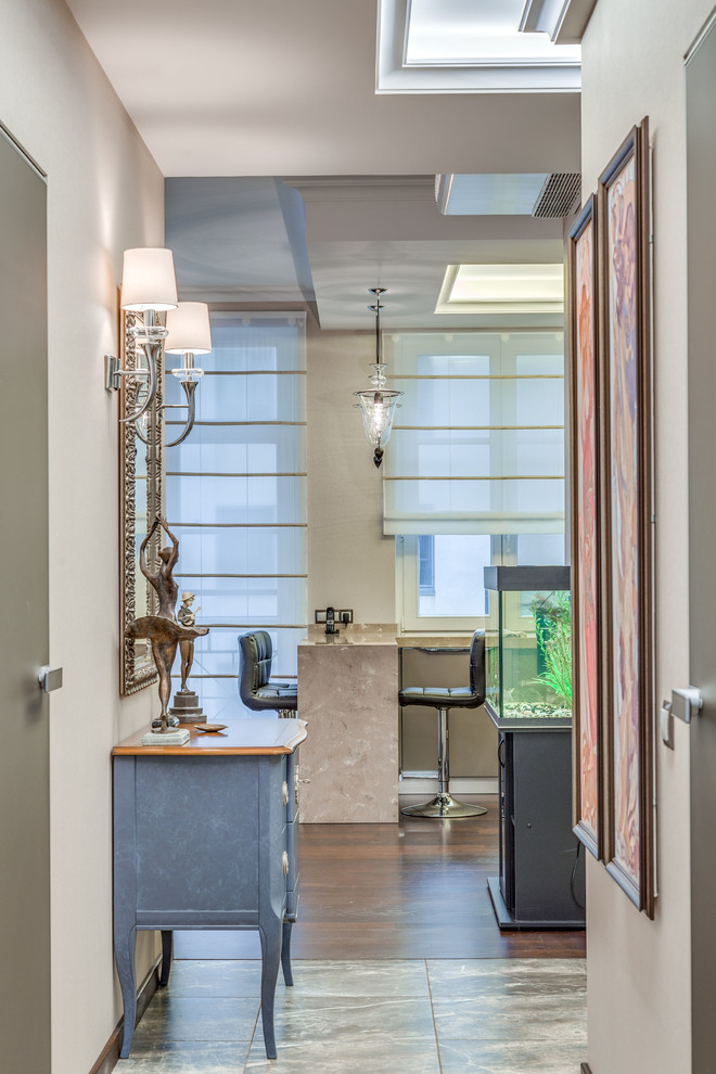 Вид на гостиную-кухню