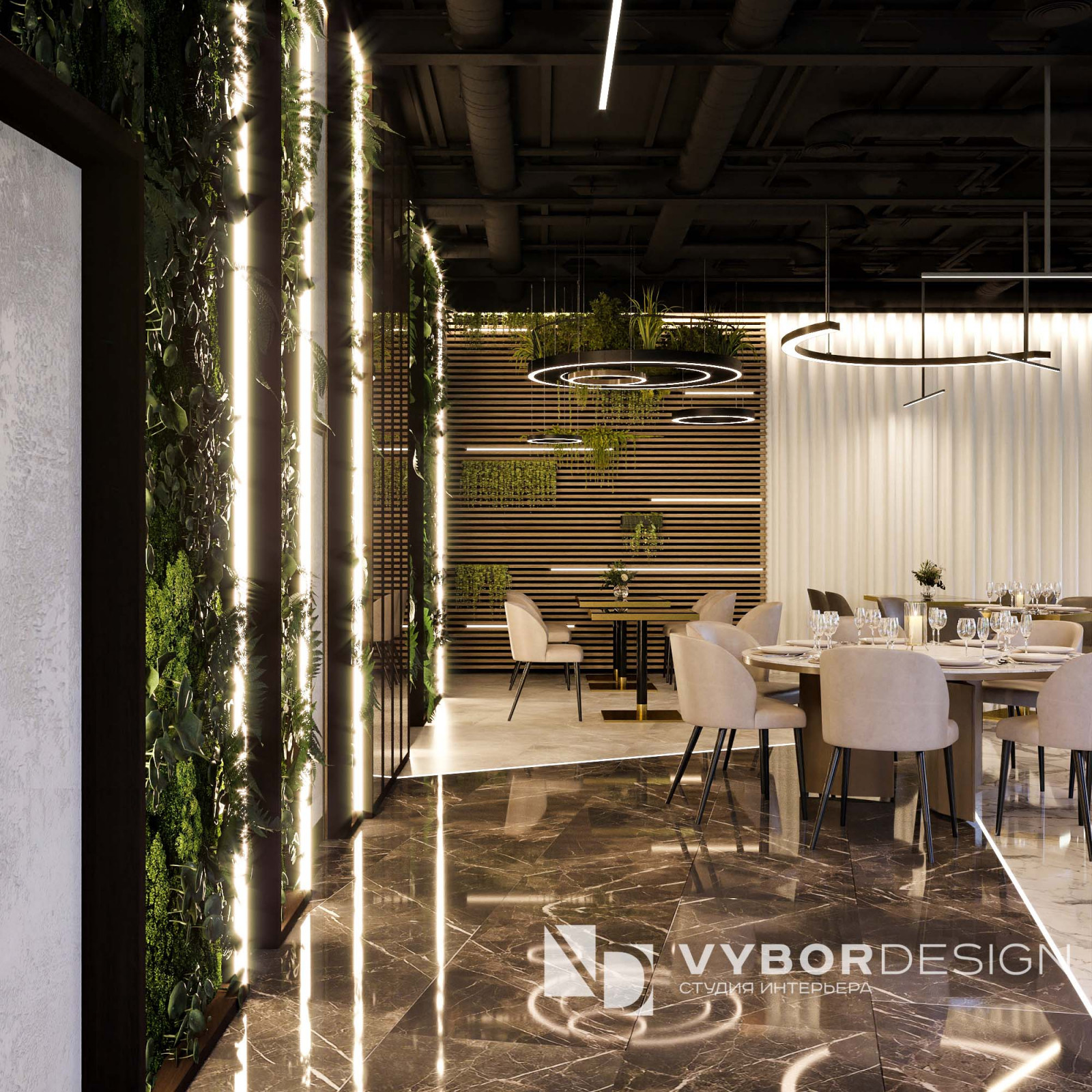 Дизайн интерьера ресторана Green Paradise