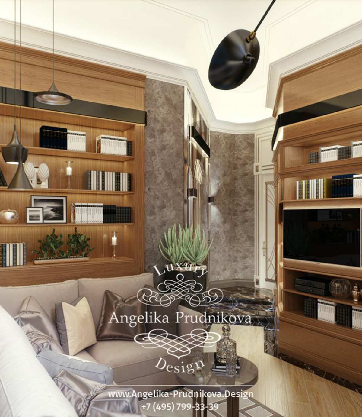 Дизайн-проект интерьера кабинета в ЖК «Art Residence»