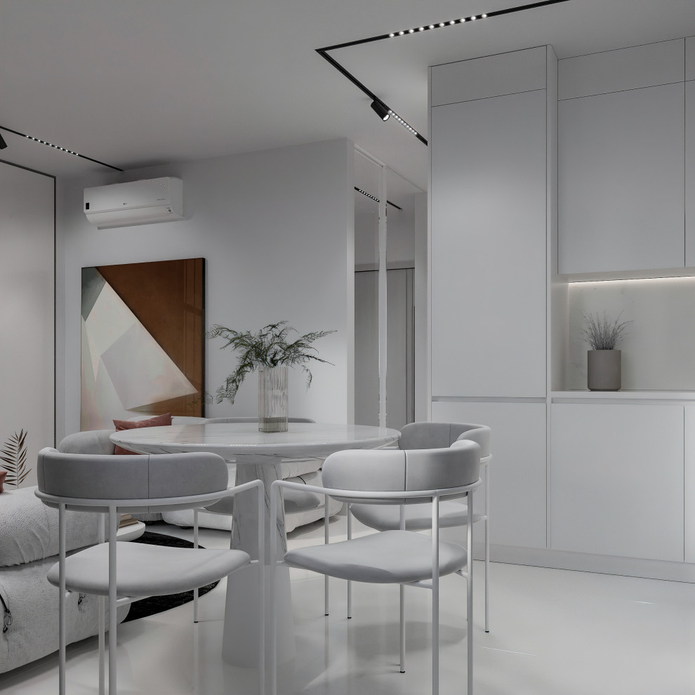 Гостиная в квартире 50 кв.м., Березовая Аллея