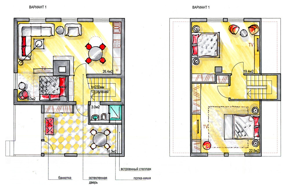 Загородный дом  (бюджетный вариант реализации)