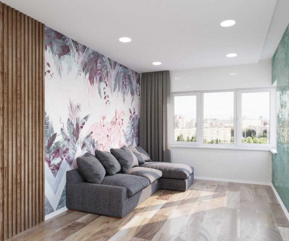 Обложка проекта: Квартира на Варшавке. Гостинная-кухня