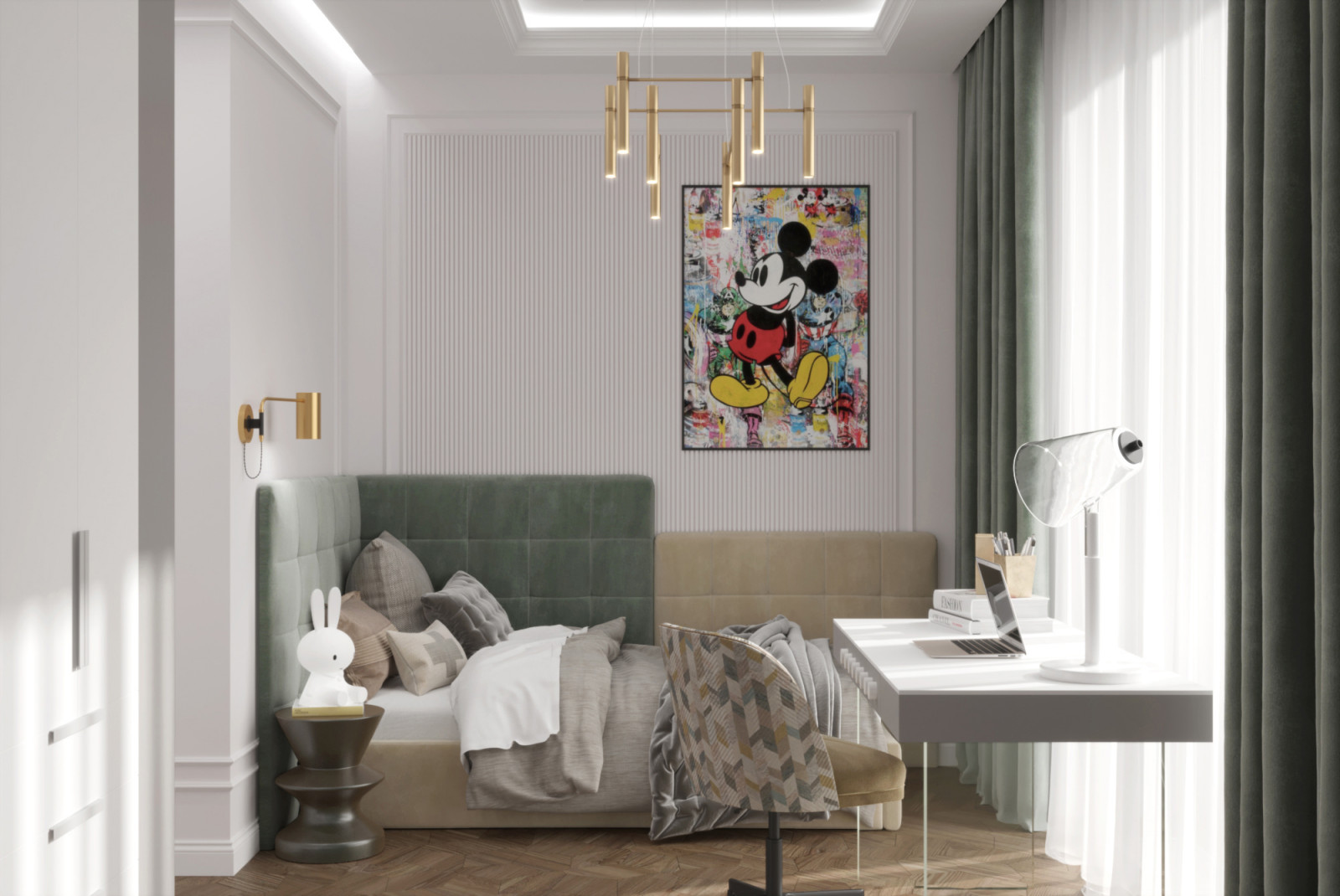 Интерьер для семьи с двумя детьми