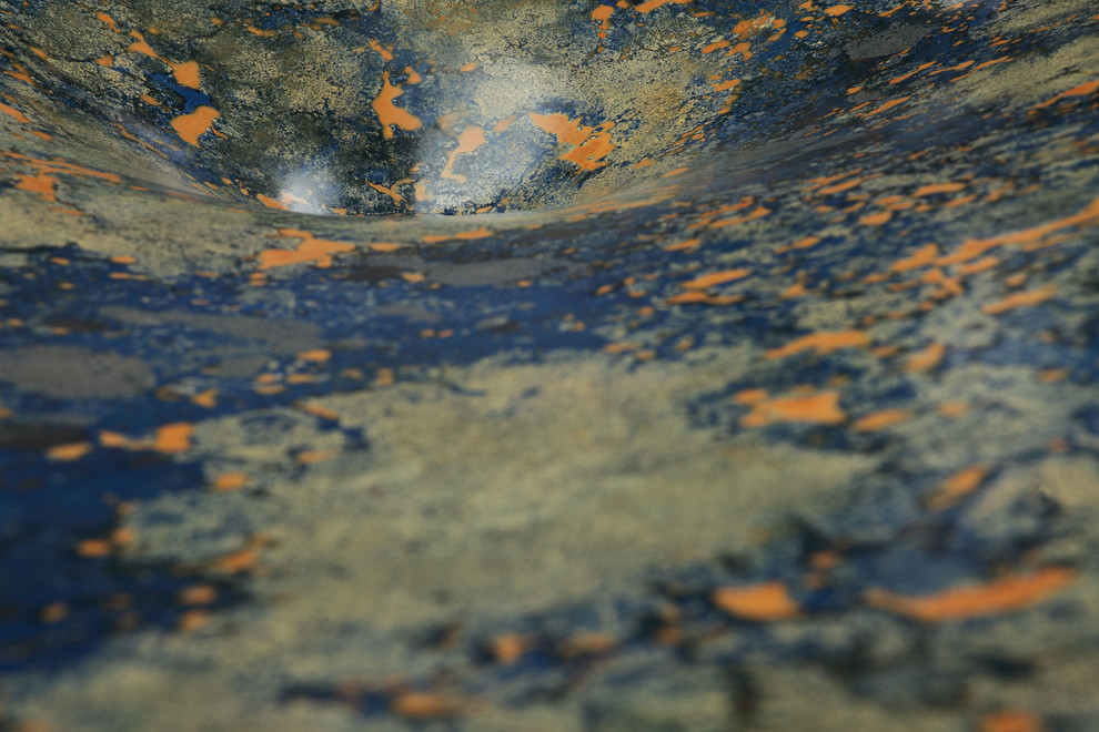 concrete sink "Earth seen from the sky"