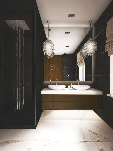 Обложка проекта: Ванная в темных тонах