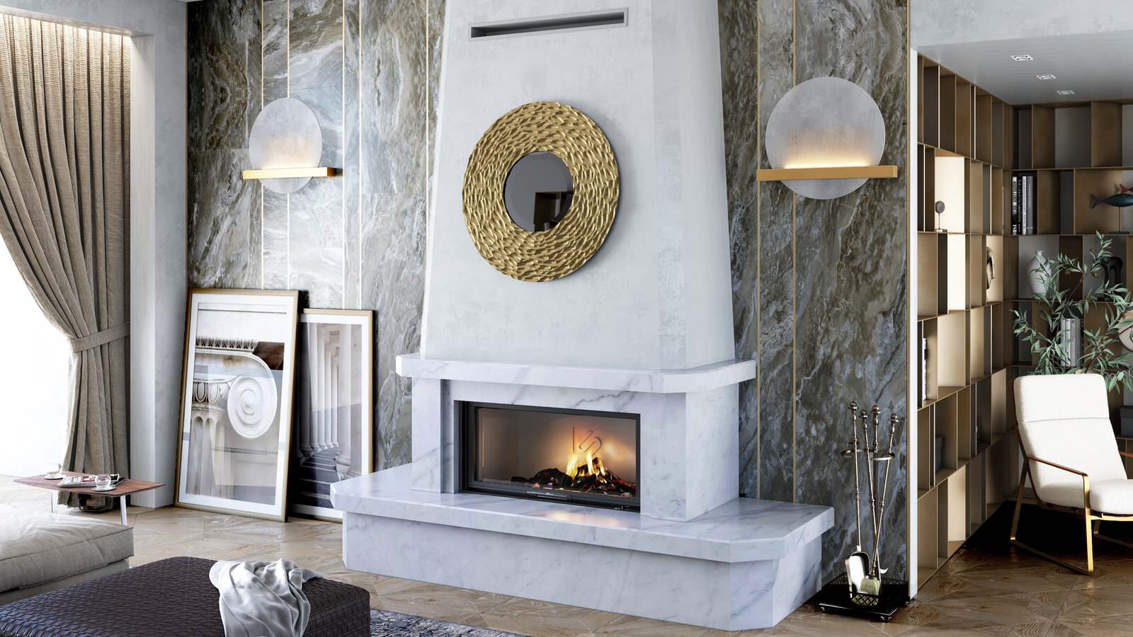 Обложка проекта: Топки серии HF 1100 (Stav). Широкоформатные дровяные камины.