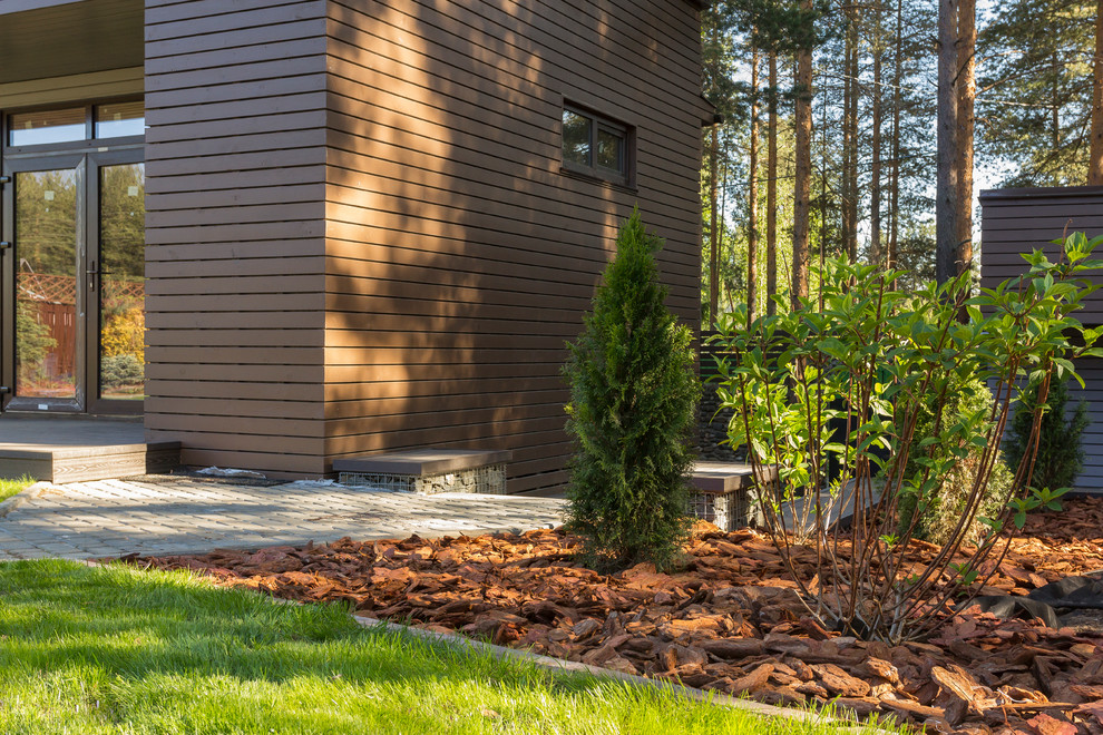 Ландшафт участка загородного дома в Сосновом бору