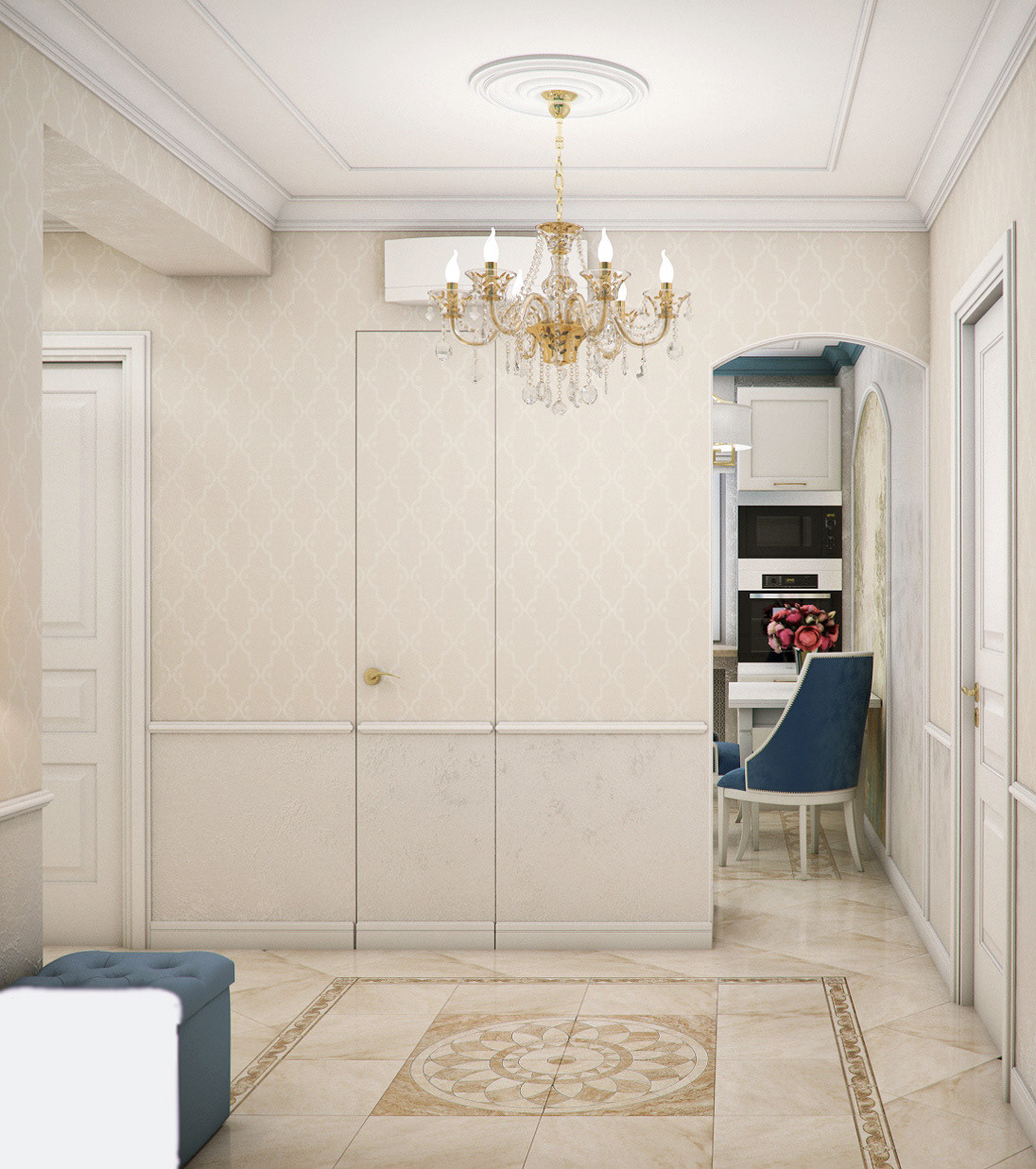 Обложка проекта: Дизайн-проект квартиры Онежская 53к4 70м2 (Классический стиль)