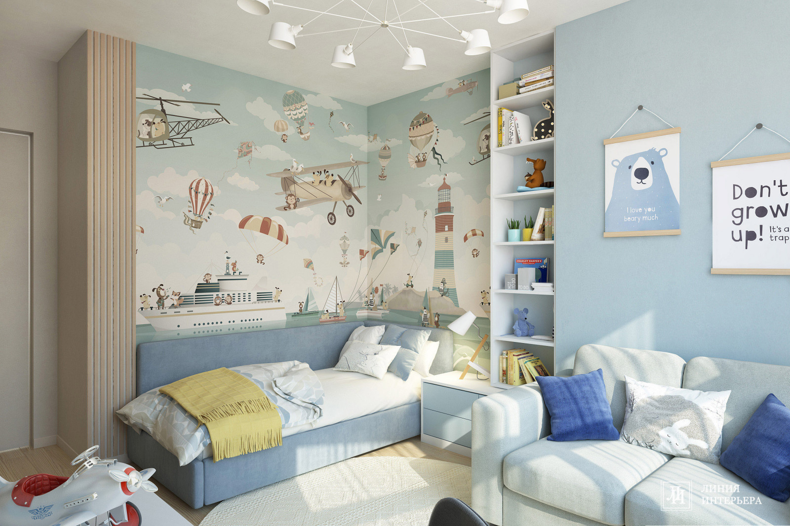 Дизайн интерьера 3-х комнатной квартиры в ЖК Триколор