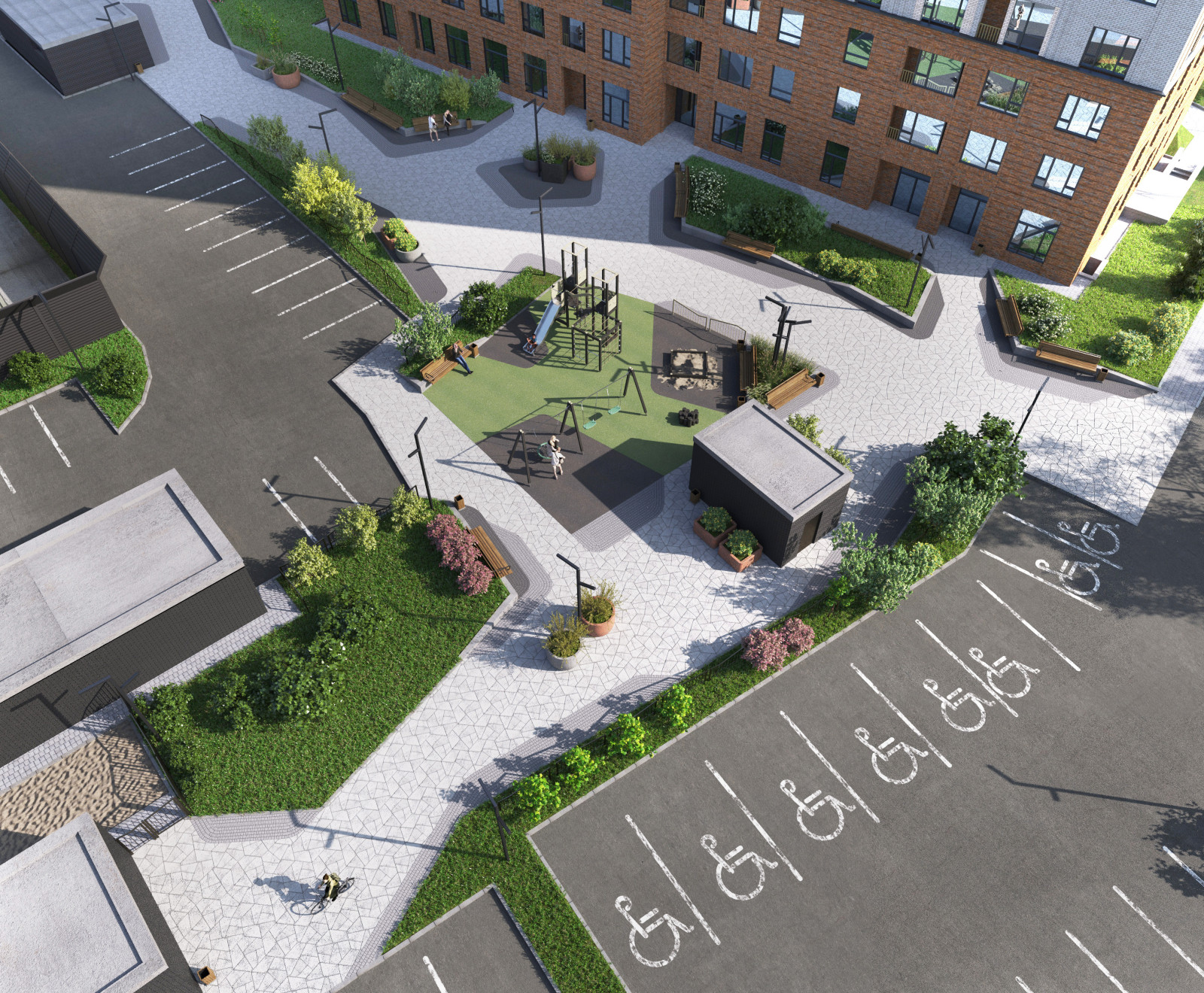 Благоустройство ЖК "НОРМАНДИЯ НЕМАН", СК "СТРИЖИ", Новосибирск