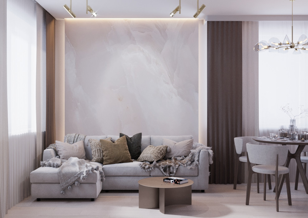 Dusty Rose Living Room & Kitchen