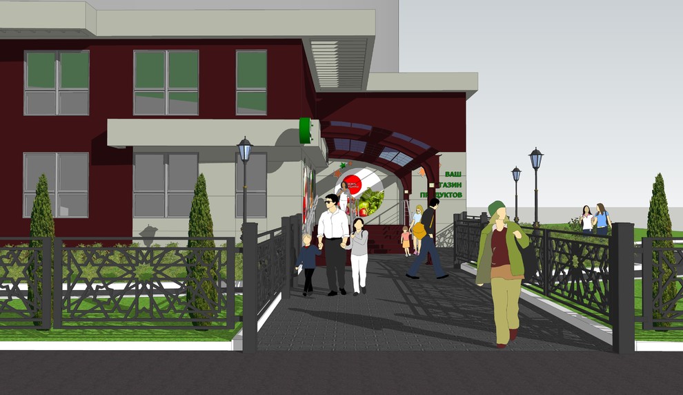 Обложка проекта: входная группа в магазин