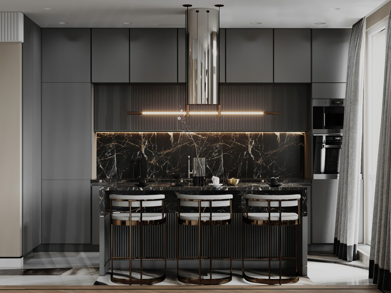 Интерьер 3-комнатной квартиры в ЖК Два ангела