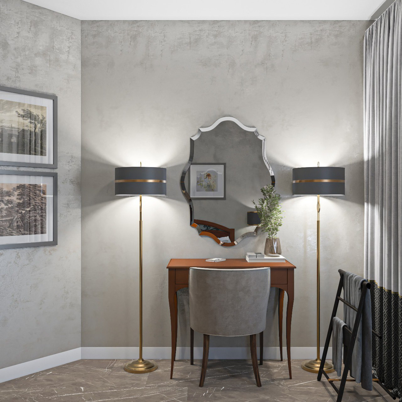 Спальня с классическими элементами