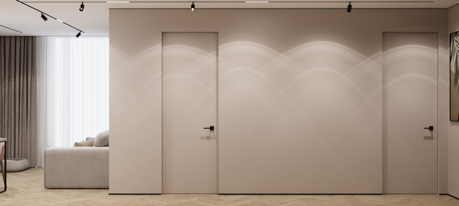 Дизайн интерьера холла в квартире  ЖК "Брусника"