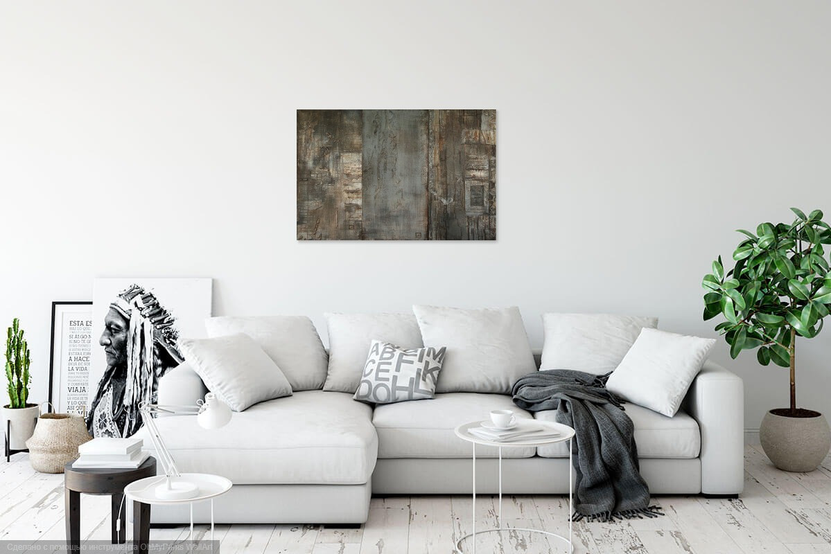 Обложка проекта: "Рустика в серых тонах" холст акрил из 3-х частей каждая 100-50 см