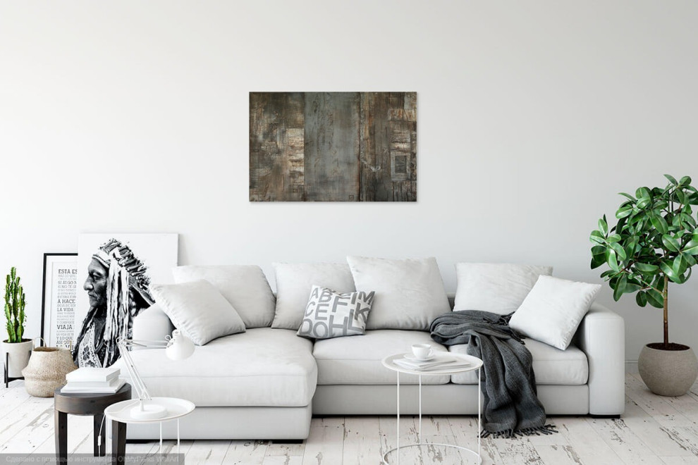 Обложка проекта: "Рустика в серых тонах" холст акрил из 3-х частей каждая 100-50 см