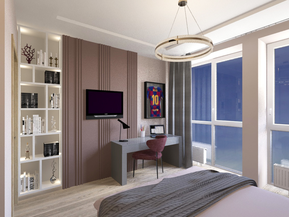 Квартира в современном стиле в ЖК "Хорошевский", спальня