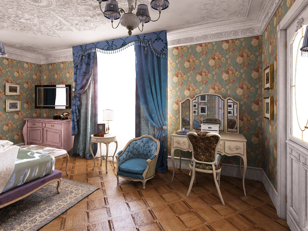 Обложка проекта: 3dмодели для проекта спальни в стиле французкого романтизма