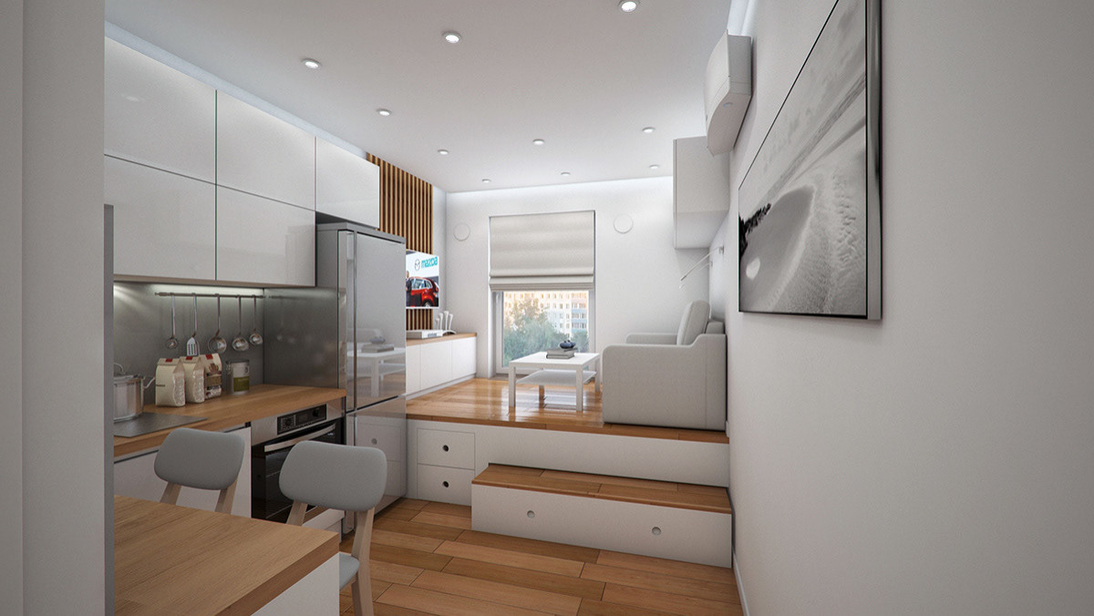 Квартира ЖК CLEVERLAND 18м2 (современный стиль)