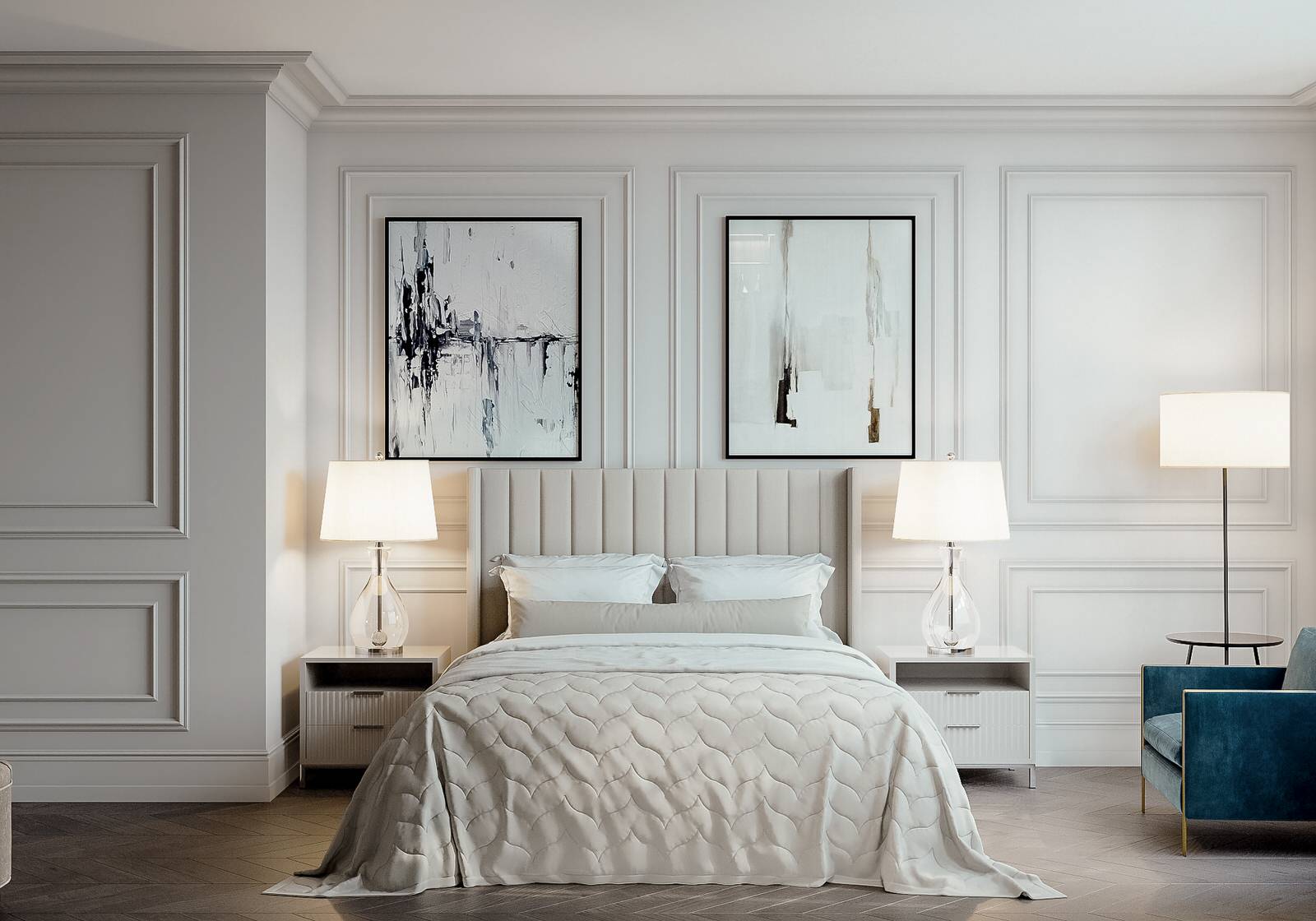 Светлая квартира в стиле неоклассика