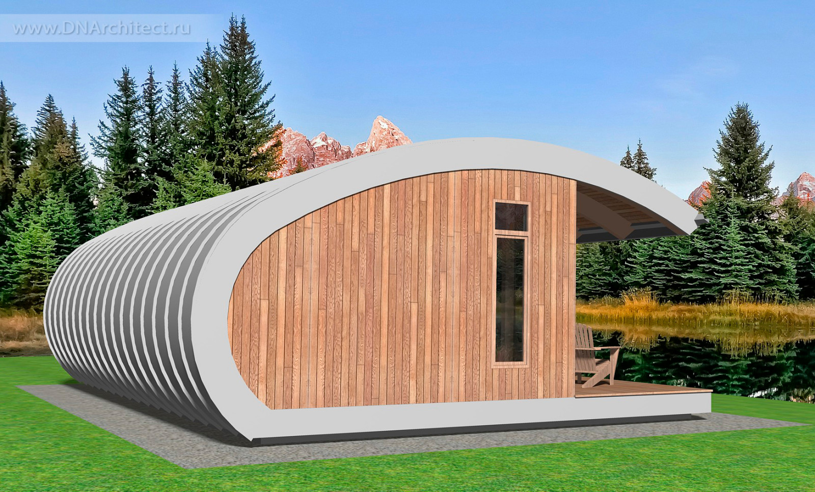 Проект гостевого дома S-70-90