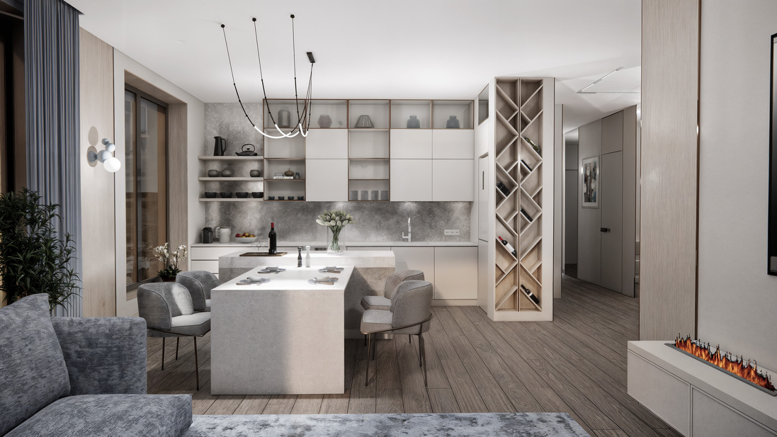 Варианты концепции дизайн-проекта квартиры